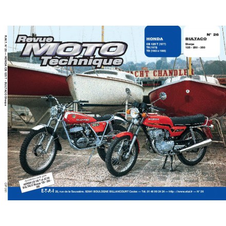 Revue Moto Technique RMT 26 HONDA CB125T-TII-TD/BULTACO SHERPA 125-350