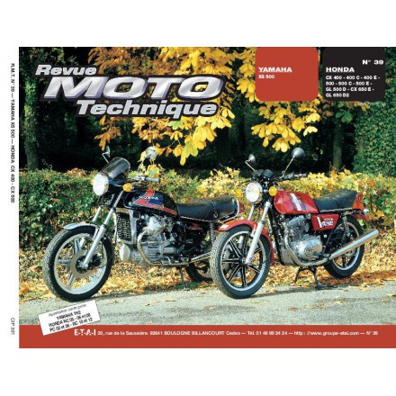 Revue Moto Technique RMT 39 YAMAHA XS 500/HONDA CX 400-500 ET 650 