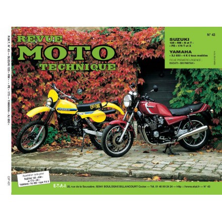 Revue Moto Technique RMT 43.1 SUZUKI 125 RM-PE 175/YAMAHA XJ 650 (81/84)