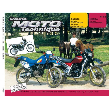 Revue Moto Technique RMT 62.2 SUZUKI DR 125 S/HONDA XLV 750 RD ET RF 
