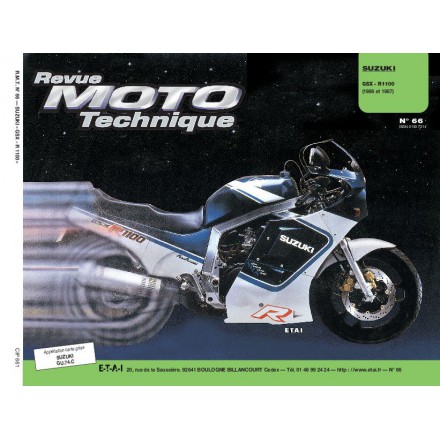 Revue Moto Technique RMT 66 SUZUKI GSX R 1100 