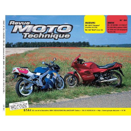 Revue Moto Technique RMT 90.2 SUZUKI RG 125 (92/93)/BMW K1-K100 RS 