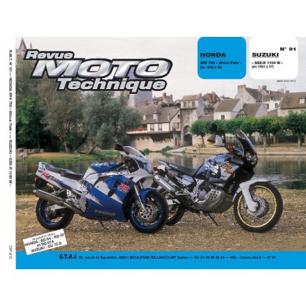 Revue Moto Technique RMT 91.2 HONDA XRV750 AFRICA TWIN/SUZUKI GSX-R1100W