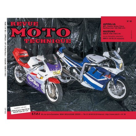 Revue Moto Technique RMT 80.2 APRILIA 125AF1(89/91):SUZUKI GSX-R1100(91)