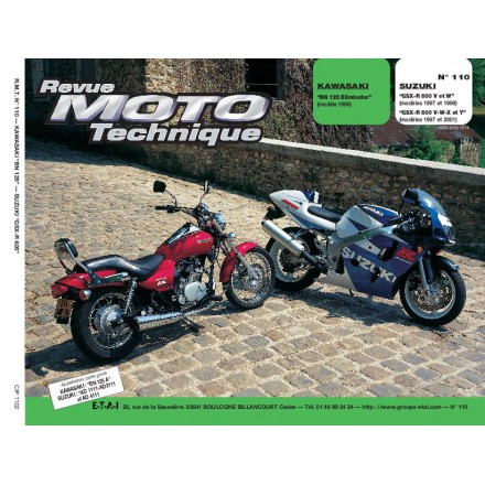 Revue Moto Technique RMT 110.2 KAWA BN125 (97/98)/SUZUKI GSXR 600 (97/00)