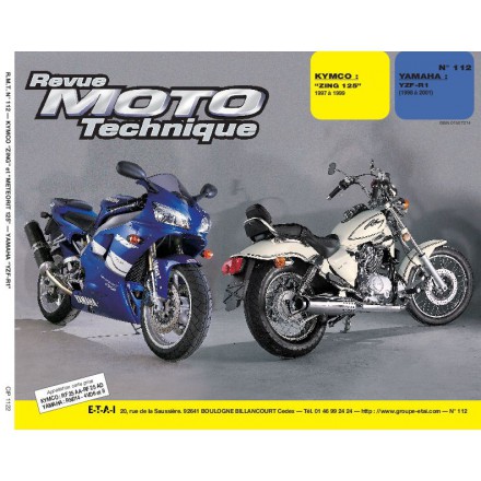 Revue Moto Technique RMT 112.2 KYMCO 125/YAMAHA R1 