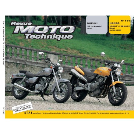 Revue Moto Technique RMT 114.2 SUZUKI GZ125 MARAUDER HONDA CB 600F HORNET