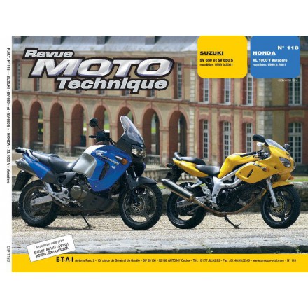 Revue Moto Technique RMT 118.2 HONDA XL1000V 99/01-SUZUKI 650 & S 99/01 