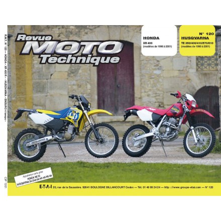 Revue Moto Technique RMT 120.1 HONDA XR400 HVA TE 350 à 610 