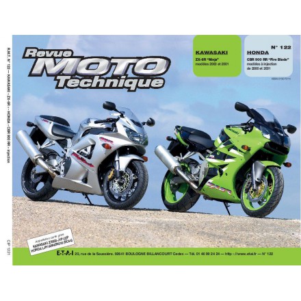 Revue Moto Technique RMT 122.1 KAWA ZX-6R(00/01) HONDA CBR900RR(INJ)00/01