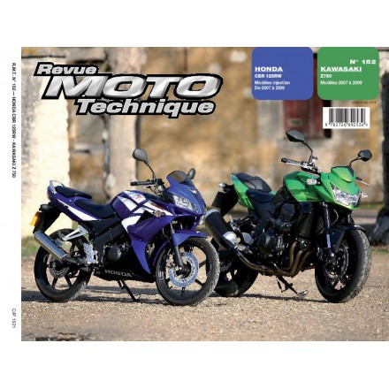Revue Moto Technique RMT 152.1 KAWAZAKI Z750 07+09+HONDA CBR125R 2007->09