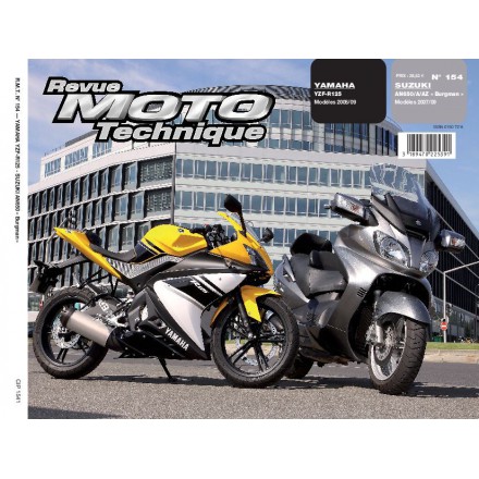 Revue Moto Technique RMT 154.1SUZUKI 650BURGMAN 07/09+YAMAHA YZF-R125 >08