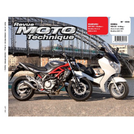 Revue Moto Technique RMT 156.1 HONDA 125 S-WING + SUZUKI SFV650 GLADIUS 