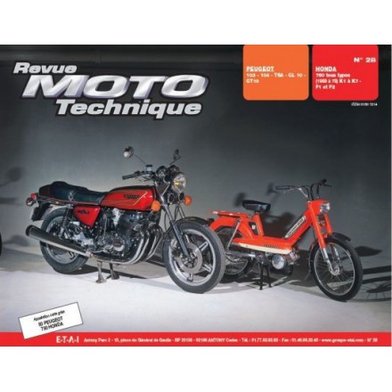 Revue Moto Technique RMT 28 PEUGEOT 103-104 TSA-GL-GT 10/HONDA CB 750 