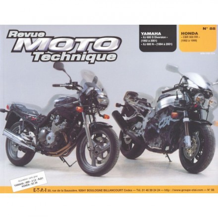 Revue Moto Technique RMT 88.5 YAMAHA XJ 600 S/HONDA CBR 900 RR (92/99) 