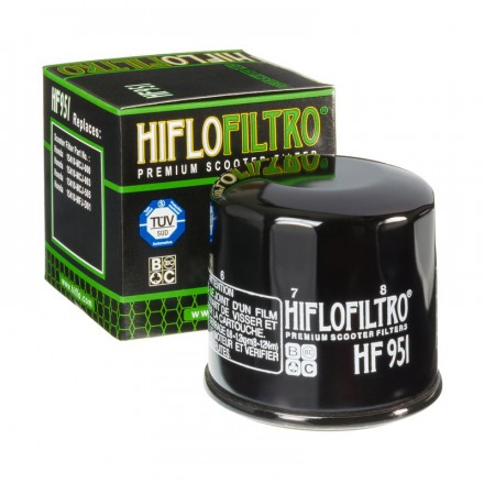 HF951 Filtre à huile HIFLOFILTRO HF951 HONDA 300 SH 07-10, 400 SILVER WING 01-,400 SW-T, 250 FORZA, 600 SILVER WING 01-09 (65x64