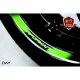 Kit déco de 8 stickers Fluorescent pour Jantes AV+AR "PERFORMANCE" Vert