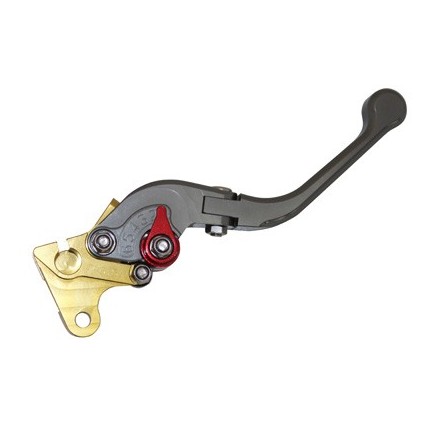 Levier de frein scoot replay race pour mbk 50 booster 2004--yamaha 50 bws 2004- gris-or gauche cnc pliable