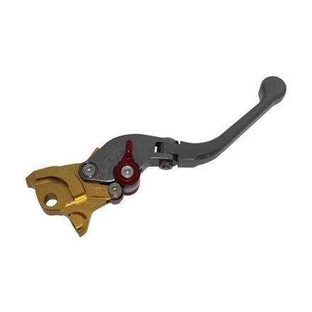 Levier de frein scoot replay race pour mbk 50 nitro 1997-2012-yamaha 50 aerox 1997-2012 gris-or droit cnc pliable