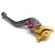 Levier de frein scoot replay race pour mbk 50 nitro 1997-2012-yamaha 50 aerox 1997-2012 or-gris gauche