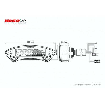 COMPTEUR de vitesse numérique KOSO, DB EX-02 - buy cheap ▷ FC-Moto