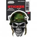 Autocollant LETHAL THREAT ARMY HELMET SKULL (7x11cm)