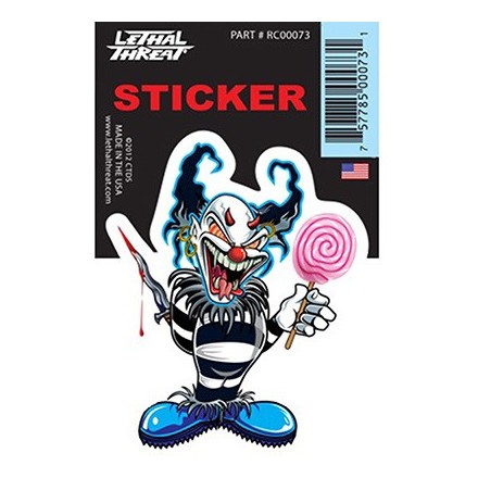 Autocollant LETHAL THREAT BLUE CLOWN (7x11cm) (RC00073)