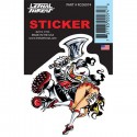 AUTOCOLLANT-STICKER LETHAL THREAT MINI VILAIN CLOWN HACHE (60x80mm)