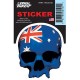 Autocollant LETHAL THREAT AUSTRALIAN SKULL (7x11cm)