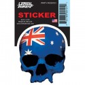 AUTOCOLLANT-STICKER LETHAL THREAT MINI TETE DE MORT DRAPEAU AUSTRALIE (60x80mm)