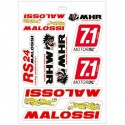 AUTOCOLLANT-STICKER MALOSSI ASSORTI (24,5x35cm) (PLANCHE)