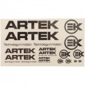 AUTOCOLLANT-STICKER ARTEK NOIR-TRANSPARENT PRECOUPE (1 PLANCHE DE 24 - 440mmx230mm)