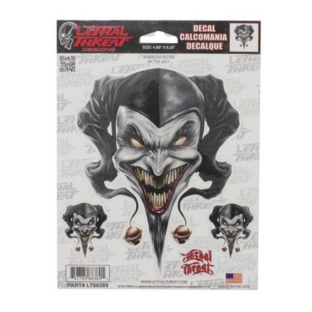 Autocollant LETHAL THREAT AIRBRUSH JESTER (15x20cm) ()