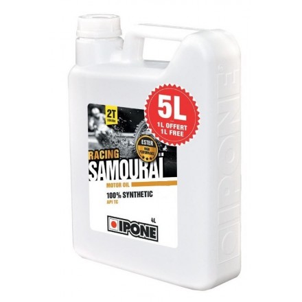 Huile Ipone Samouraï Racing 2 Temps (4 LITRES + 1 LITRE OFFERT) - FP MOTO