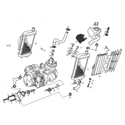 Durite d'eau refroidissement pompe à eau / cylindre Derbi Senda Euro 2 - FP  MOTO