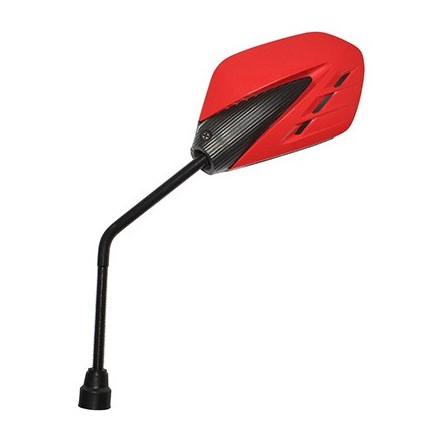 Rétroviseur Scoot Replay F40 Noir-Rouge Gauche Tige Diam 8 Noir (Vendu à l'unité)