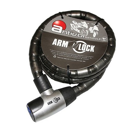 Antivol articilé ARMLOCK 1,50M (DIAM 25mm) avec 2 CLES
