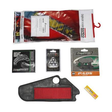 Kit entretien P2R scoot adapt. KYMCO 50 AGILITY 4T 12 POUCES 2006>