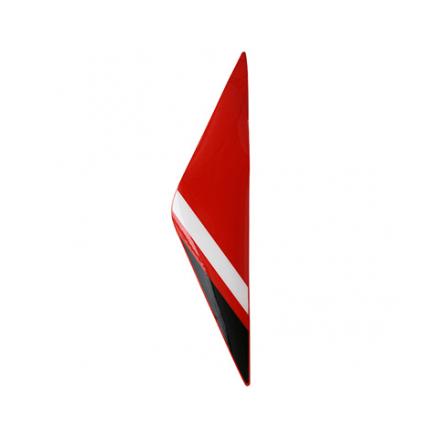 Adhésifs Gauche plaque phare Gilera 50 SMT / RCR 2013 Blanc et Rouge (N°2)