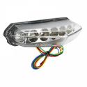 FEU ARRIERE 50 A BOITE-MOTO REPLAY A LEDS ADAPTABLE DERBI 50 SENDA DRD, X-RACE, X-TREME-GILERA 50 SMT, RCR TRANSPARENT AVEC CLIG