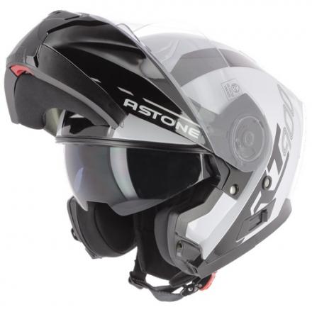 Casque modulable ASTONE HELMET RT900 Graphic Exclusive Stripes BLANC/NOIR