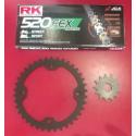 Kit chaine FE YAMAHA YFM350RAPTOR '04/13 13X38 RX/XW SR# ACIER XW'Ring Super Renforcée RK520FEX
